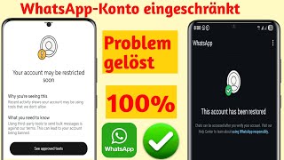 So beheben Sie das Problem „WhatsApp-Konto eingeschränkt | Lösung für 
