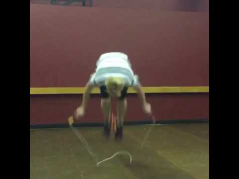Guy Alternates Between Hands And Feet While Jump Roping