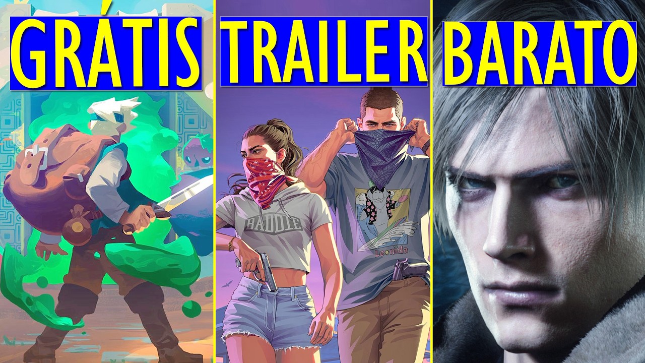 CORRE!! Jogos GRÁTIS para RESGATE na STEAM e EPIC, TRAILER do GTA 6 e JOGOS BARATOS!!