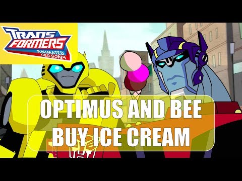 Optimus and Bumblebee Buy Sari Ice Cream - Transformers Animated