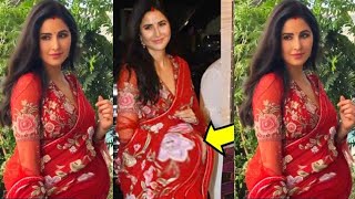 PREGNANT Katrina Kaif Flaunting her Baby Bump at Navratri pooja after wedding