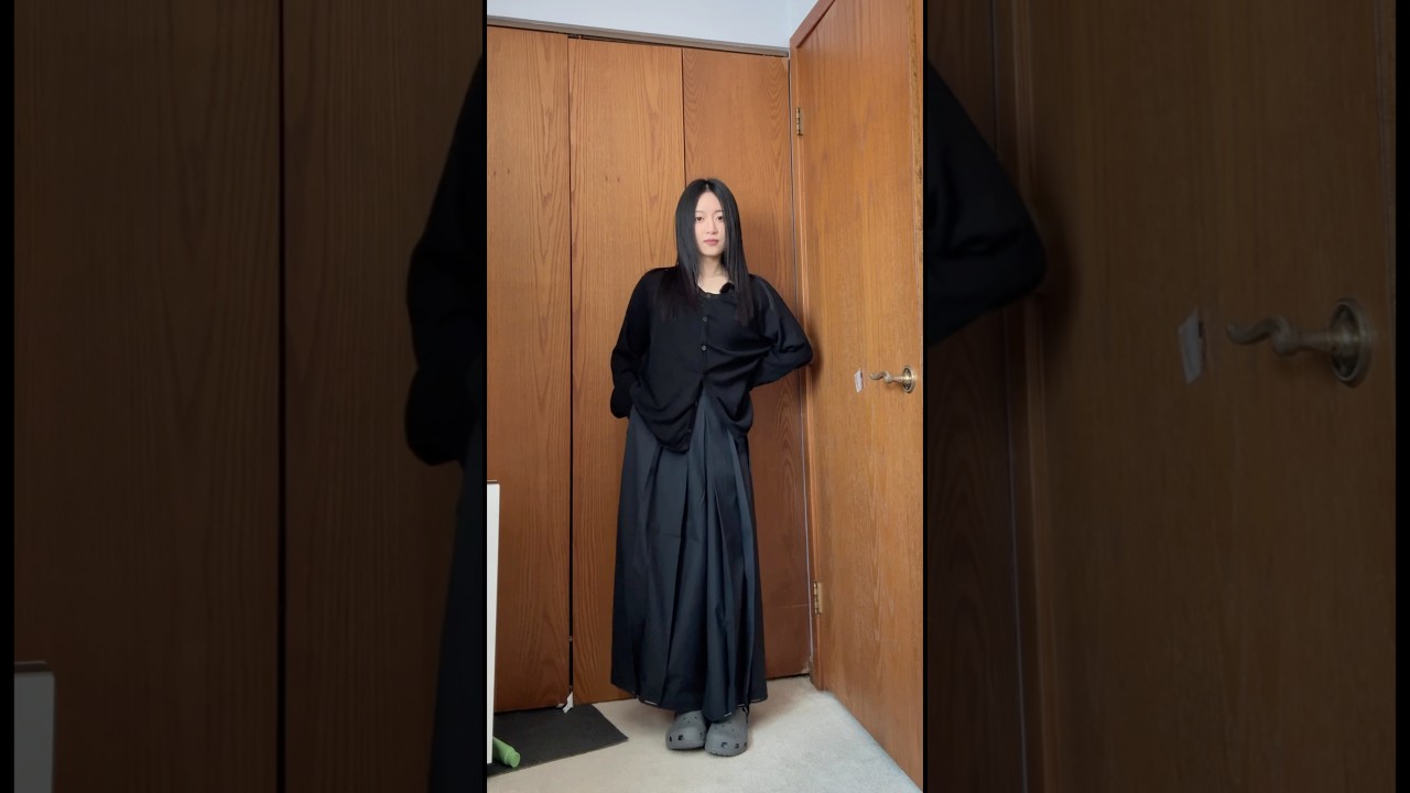 These pants lived in my head rent free #fyp #muji #hakama #unboxing #無印 #無印コーデ #はかまパンツ #fashion