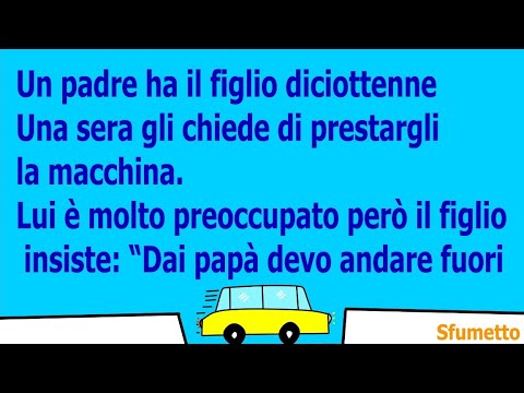 Barzelletta troppo divertente della macchina prestata al figlio