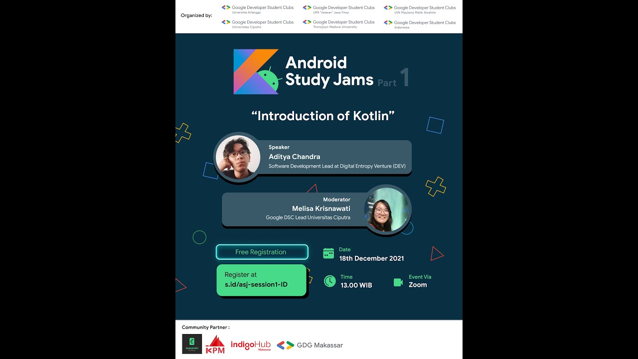 Android Study Jam : Introduction of Kotlin - GDSC Indonesia