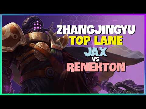 Rank 1 Jax : This Guy is CRUSHING the Super Server Renekton Matchup - Engsub