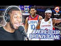 Pro Basketball Player Reacts To USA vs CANADA World Cup Game | FIBA World Cup Bronze Medal Game
