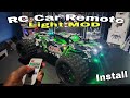 How to Install RC Car LED lights Remote Control (DIY)! VRX Racing Cobra Brushless RC Truck