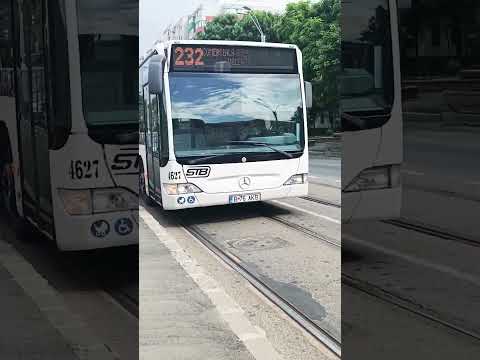 autobuzul Mercedes citaro pe linia 232 intrând în stația BD Constantin Brâncoveanu #232 #4627