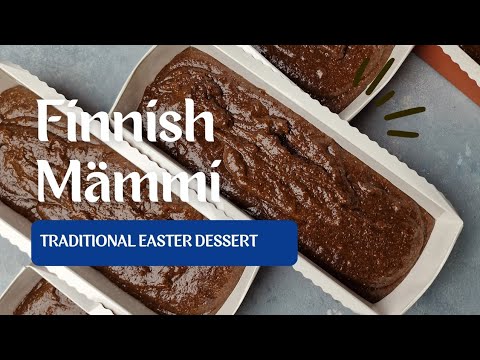 Finnish Mämmi-rye pudding dessert