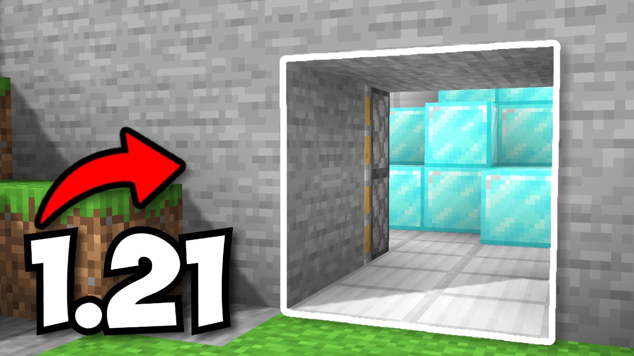 Minecraft 2x2 Flush Piston Door | 1.21 Tutorial