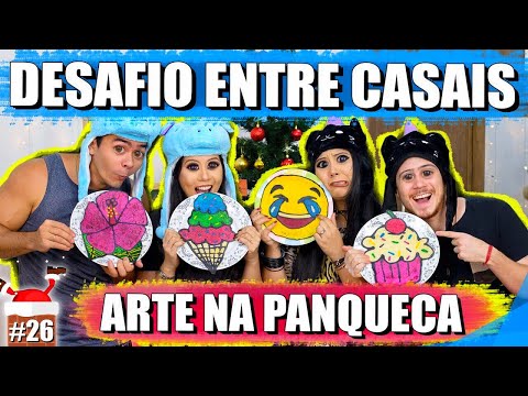 ARTE NA PANQUECA CHALLENGE! - DESAFIO ENTRE CASAIS | Blog das irmãs Video