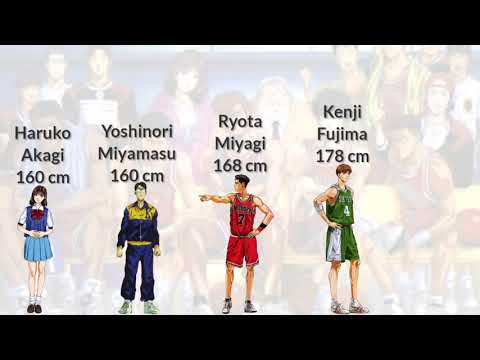 Slam Dunk Characters Height Comparison