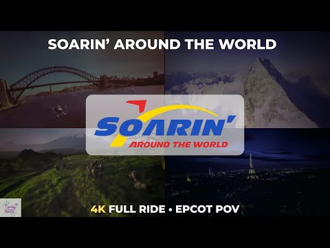 Soarin’ Around the World EPCOT 4K Full Ride POV | Concourse C Row 1 + Safety Video