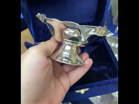 Оригинальная серебряная конфетница Бантик, КФ218ср