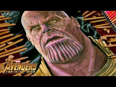 Drawing Thanos - Avengers: Infinity War - Marvel / lookfishart Video