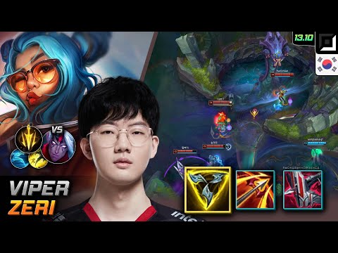 Viper Zeri Adc Build Trinity Force Lethal Tempo - LOL KR Challenger Patch 13.10