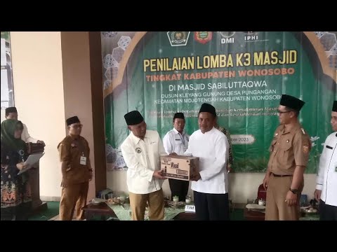Tim penilai lomba masjid dari kabupaten di masjid sabilutaqwa kleyang gunung mewakili kecamatan mjth