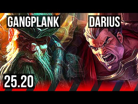 GANGPLANK vs DARIUS (TOP) | 8/0/5, Legendary | EUW Master | 25.20