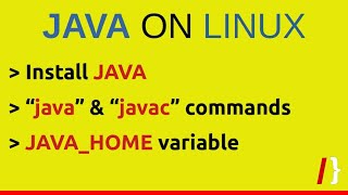 Java Linux installation | Set up &quot;java&quot;  and &quot;javac&quot; commands | Add JAVA_HOME to env | aducators.in