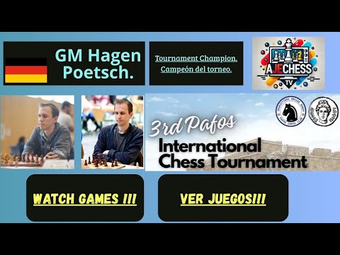 GM Hagen Poetsch Wins 3rd Pafos International Open 2025 | Cyprus Chess Highlights.
