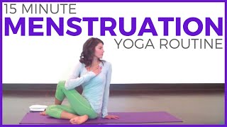 15 minute Yoga for your Period, Menstruation, Cramps & PMS