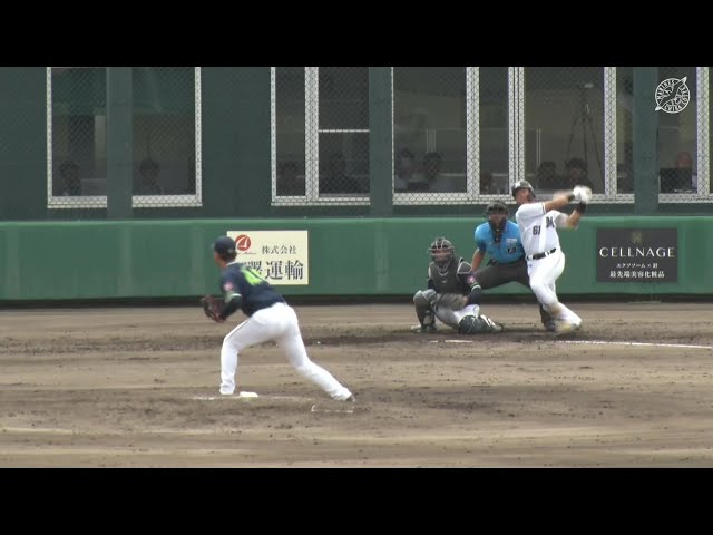 【ファーム】マリーンズ・山本大斗 ライトへのタイムリー2ベースで追加点!!  2024年8月31日 千葉ロッテマリーンズ 対 東京ヤクルトスワローズ
