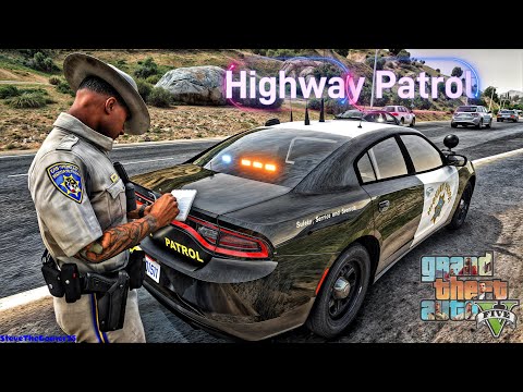 Playing GTA 5 As A POLICE OFFICER Highway Patrol|| CHP|| GTA 5 Lspdfr Mod| 4K