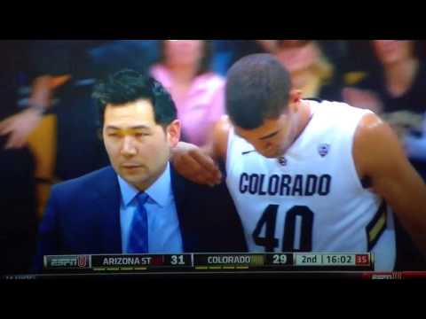 Josh Scott taken down by Jordan Bachynski