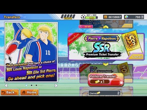 Captain Tsubasa Dream Team ( Open Premium  Napoleon Pierre - And SSR Premium Tickets )