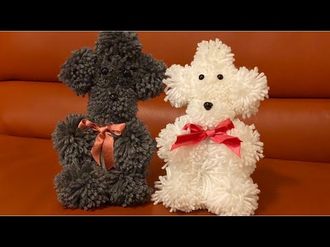 The Cutest Dog Easy Making with Pom Pom and Toilet Paper Roll-DIY