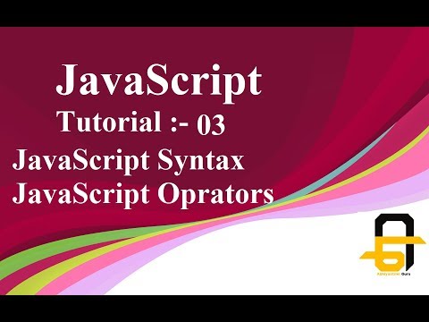Javascript Tutorials 03 Javascript Syntax And Operators