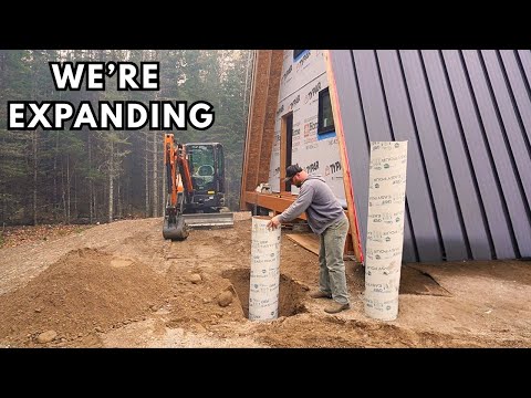 We're Expanding Our A Frame Cabin | Foundation & Beams