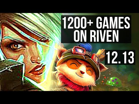 RIVEN vs TEEMO (TOP) | 2.6M mastery, 1200+ games, 6/1/0 | EUW Diamond | 12.13