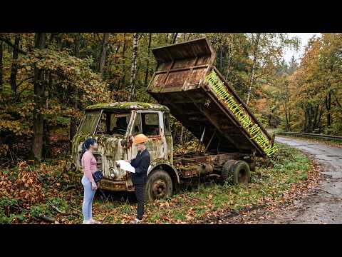 Time-lapse video A genius girl has revived an abandoned 8-ton SITOM dump truck after about 80 years.