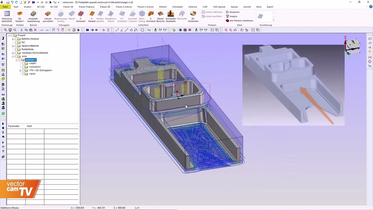3D Schruppen Z-Konstant | vectorcam