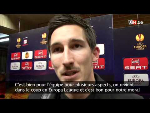 Gillet, Kljestan, Boussoufa et Juhasz après RSCA - AEK