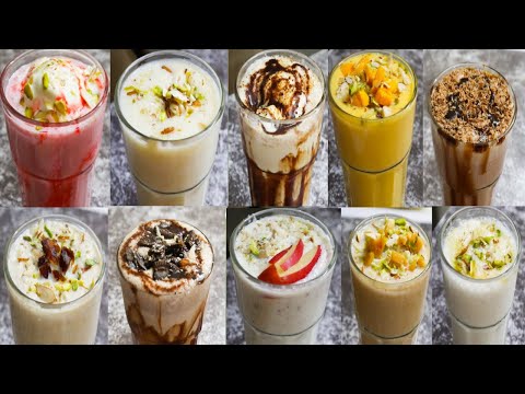 10 EASY MILKSHAKE RECIPE | HOW TO MAKE MILKSHAKE AT HOME