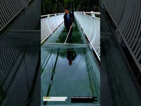 Glass Bridge Cleaning Process | Manual Maintenance Work