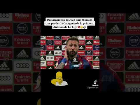 Declaraciones de José Luis Morales tras perder la categoría de la liga española ❌😪