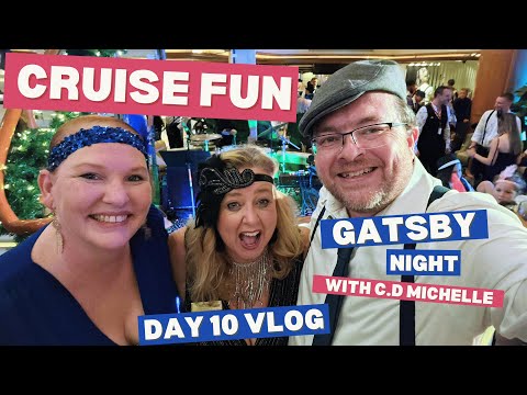 Thumbnail for Cruise THEME NIGHT, fun at the HUGE GATSBY PARTY! Pacific Encounter  Day 10 VLOG