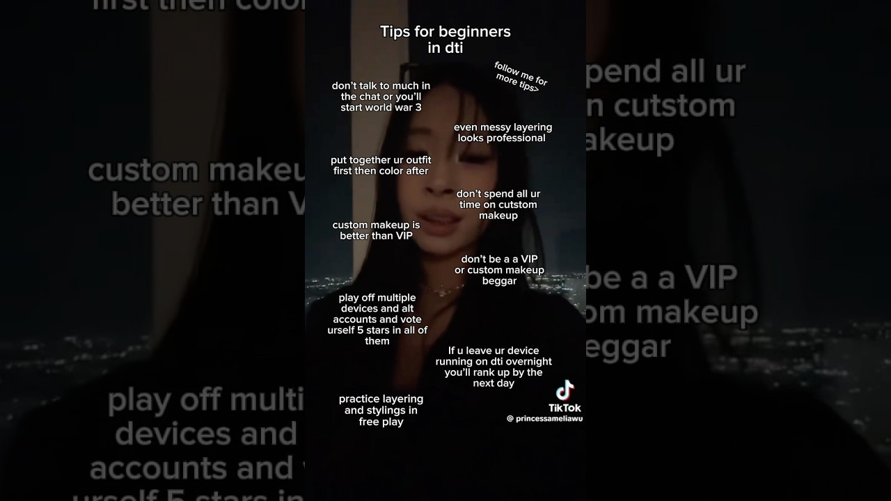𝕋𝕚𝕡𝕤 𝕗𝕠𝕣 𝕓𝕖𝕘𝕚𝕟𝕟𝕖𝕣𝕤 𝕚𝕟 𝕕𝕥𝕚 #tips #dti #amelia #fyp #slay #subscribe
