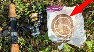 Fishing With McDonalds! Will McDonalds Hamburgers Catch Fish?