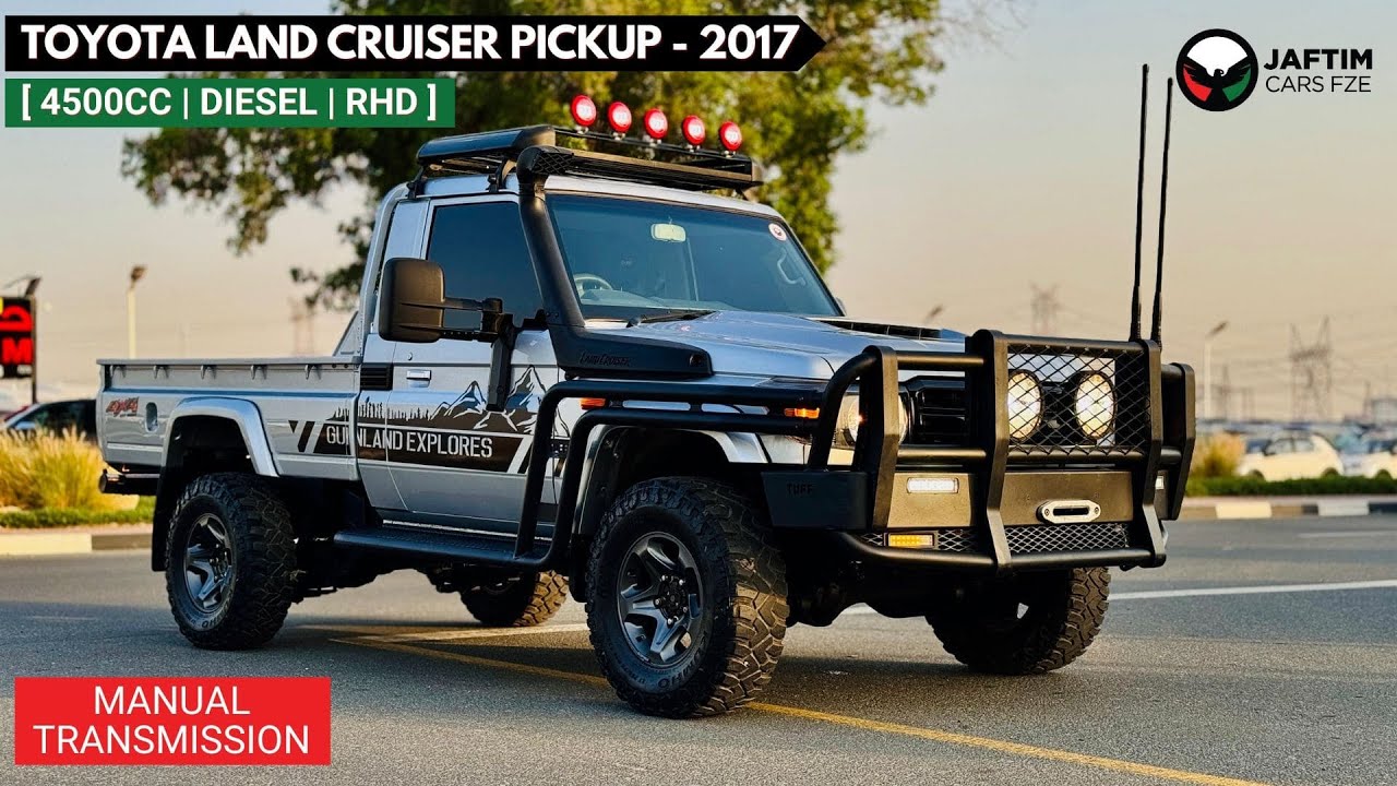 Toyota Land Cruiser Pick Up SINGLE CABIN | MANUAL TRANSMISSION | 4.5L DIESEL ENGINE | 2017 | RHD | PREMIUM TUFF BULL BAR WITH LE video