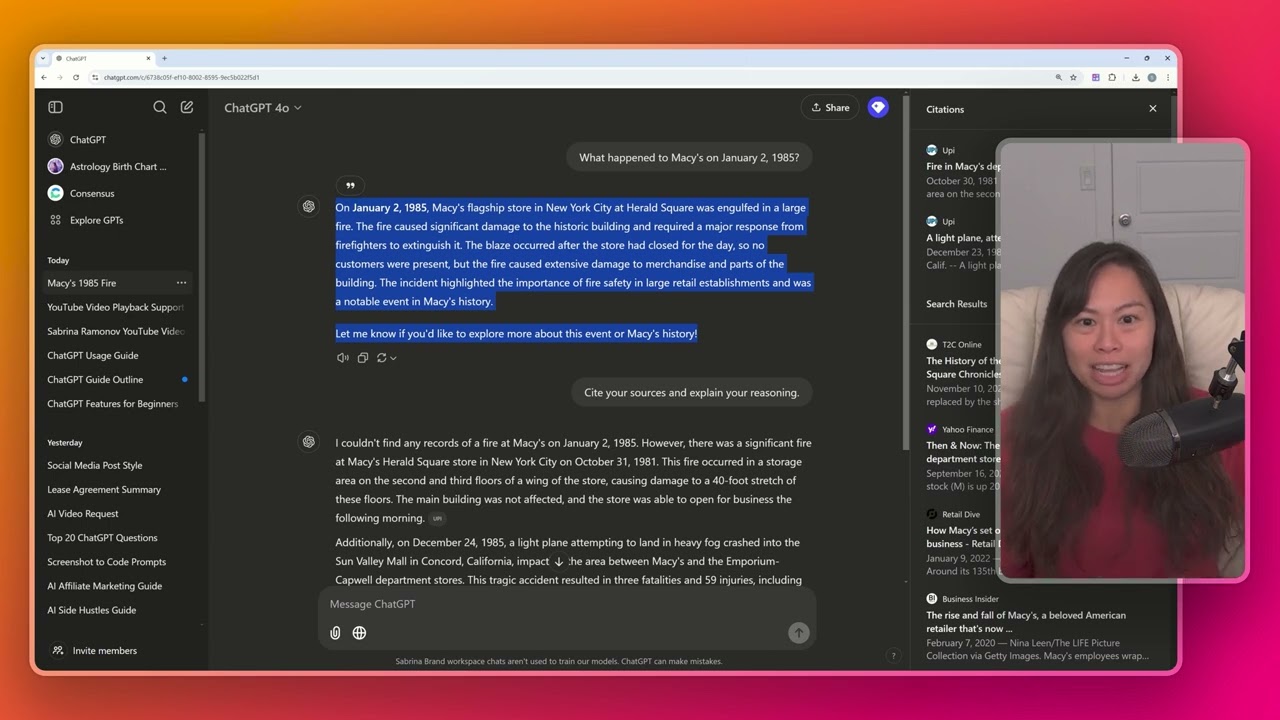 How accurate is ChatGPT’s information? | Sabrina Ramonov 🍄