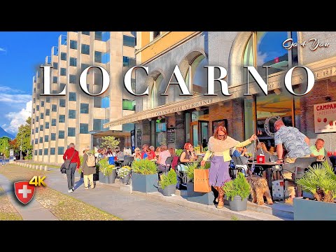 SWITZERLAND LOCARNO 🇨🇭 City without tourists 4K Exploring the Beauty of Locarno's Embankment