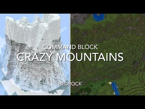 How to make Crazy mountains in Minecraft Bedrock  | Command Block tutorial