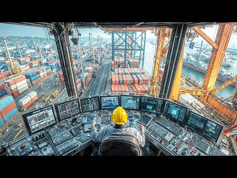 Life Inside the World's Tallest Tower Crane Operator: Lifting Millions of Containers