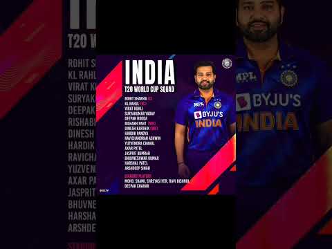 T20 world cup 2022 india team list  # shorts