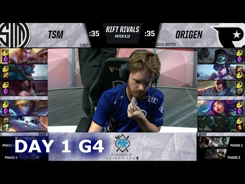TSM vs Origen | Day 1 NA vs EU Rift Rivals 2019 LoL | TSM vs OG