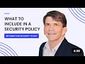 What To Include In A Security Policy
